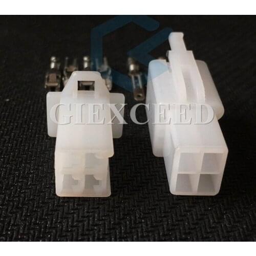 2 Sets 4 Pin 2.8mm Series Female Male Connector 6040-4111 6030-4991 Motorcycle Wire Socket