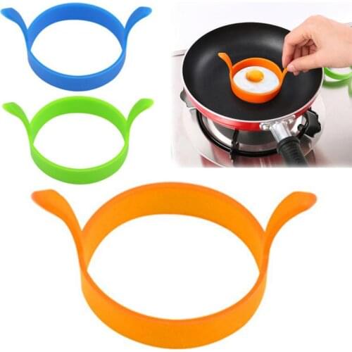 2Pcs Silicone Non Stick Fantastic Egg Pancake Maker Egg Frying Ring Omelet Moulds Flip Cooker Egg Ring Mold Kitchen Baking Tools