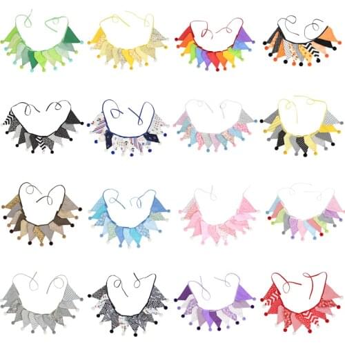 20 Styles 3.2m 12 Flags Cotton Banner Fluffy Ball Pennant Garland Children Kids Baby Shower Birthday Bunting Wedding Party Decor