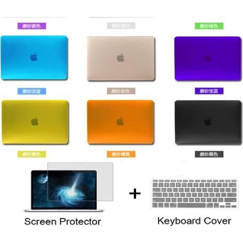 3in1 2 gifts matte Case cover For Macbook Air 11 13 Pro 13.3 15.4 Pro Retina 12 13 15 inch Protector For Mac book Touchbar