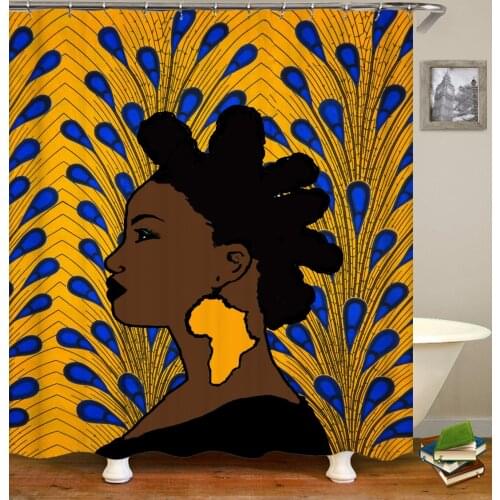 3d Africa American Women Beauty Sexy Shower Curtain Waterproof Fabric Polyester Bathroom Curtains With Hooks De Home Drop Ship