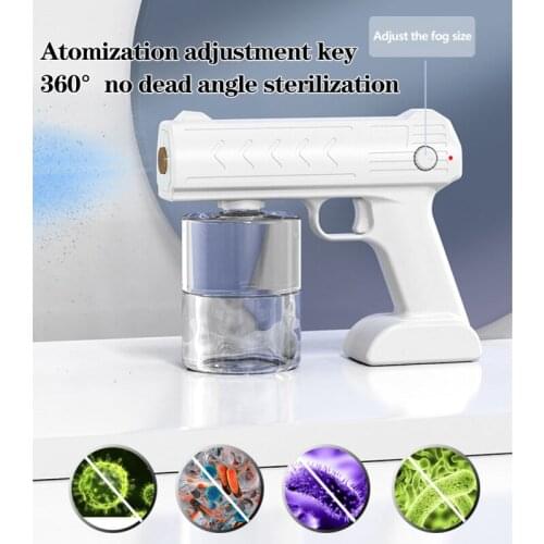 500ML Wireless Electric Sanitizer Sprayer Disinfects Blue Light Nano Steam Spray Gun Sterilizing Nano Spray Gun For Home Office