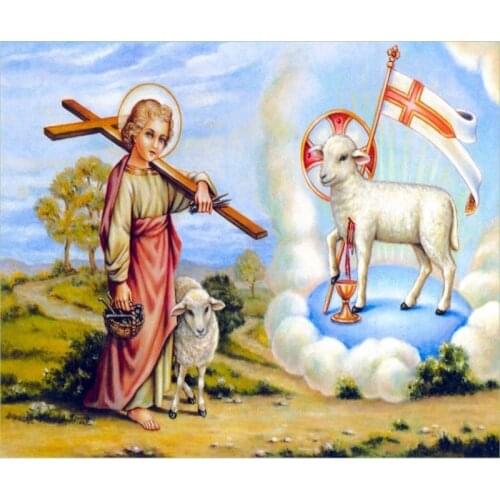 YIKEE diamond painting Man and sheep,5d diamond painting full,full embroidery diamond Y777