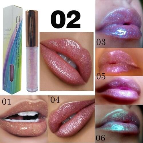 6 Color Chameleon Lip Gloss Smooth Lip Glaze Bright Flash Pearlescent Bright Moisturizing Lipstick Shiny Sexy Lips Makeup TSLM1