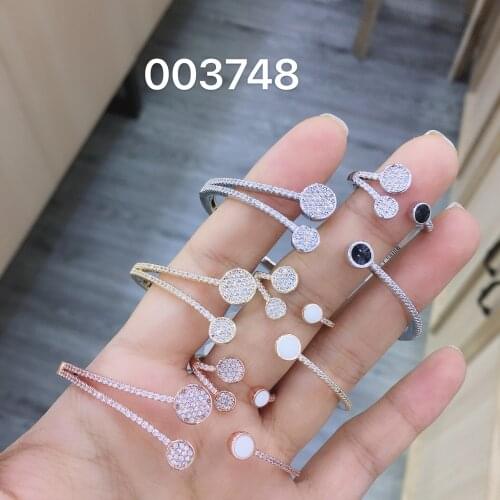 TIRIM NEW Trendy Bangle Ring for Women Micro Paved Square Cubic Zirconia Wedding Engage Bracelet Set Dubai Jewelry