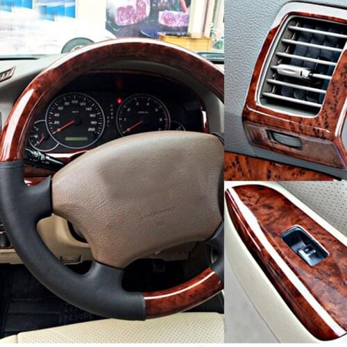 Wooden Interior Cover Trim Decoration for Toyota Land Cruiser 120 Prado FJ120 2003 4 5 6 7 2009 Car Styling Accessories