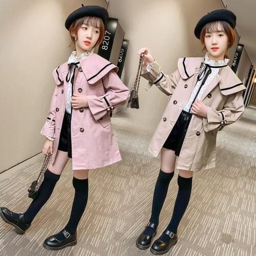 Girls Babys Kids Windbreaker Coat Jacket Outwear 2021 Charming Spring Autumn Overcoat Top Formal Beach Cardigan Childrens Clot