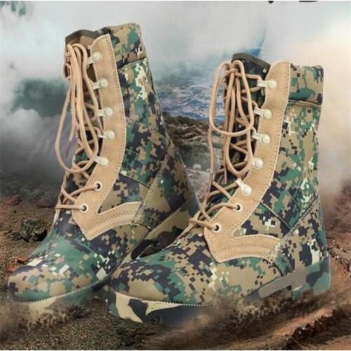 Casual men Hiking Shoes Rubber Sole Outdoor Lace up Sport Shoes Camouflage Shoes Sneakers Work Shoes Ankle Short Boots