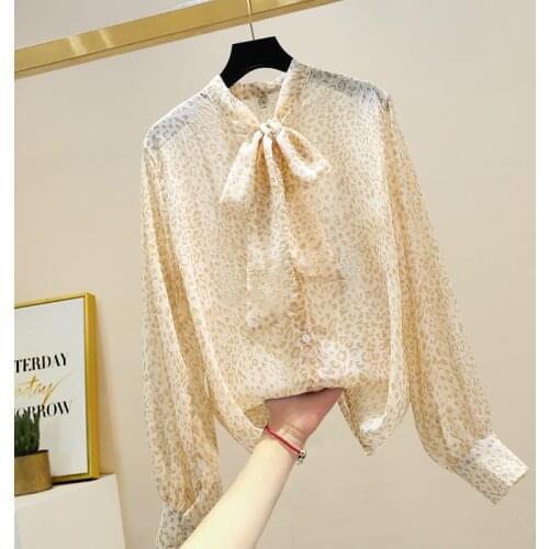 MIUXIMAO Leopard Blouses