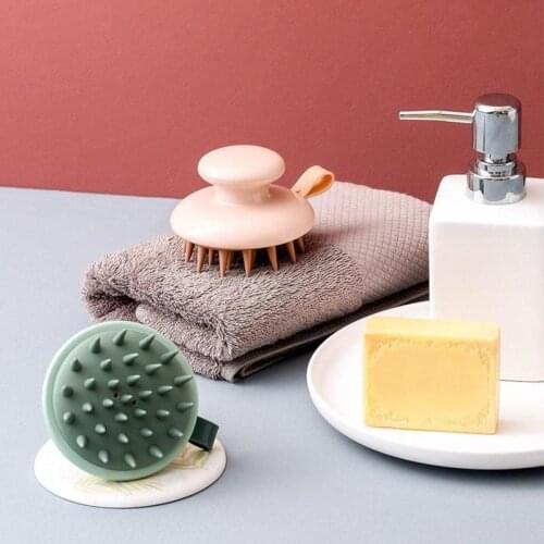Multifunctional soft Shampoo Brush Handheld Head Scalp Massage Brush Shower Hair Comb Mini Head Meridian Massage Comb
