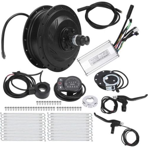 E-bike Motor 48V 500W Front Rear Wheel Hub Motor Set with KT-900S Display Controller 12G Spoke Electric Bicycle Conversion Kit