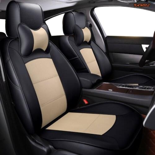 KAHOOL Custom Leather car seat cover set For SKODA Yeti KODIAQ Octavia Superb Fabia Rapid KAROQ KAMIQ Automobiles Seat Covers