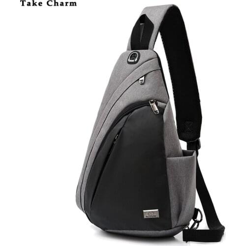 Chest Bag Outdoor Sports Mens Anti-theft Large Capacity Shoulder Bag Mobile Phone Bag Casual Couple Messenger Bag Black Red