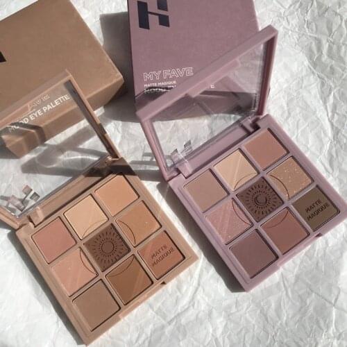 9Color Eye Shadow Palette Waterproof Pigment Eyeshadow Powder Matte Shiny Glitter Eyeshadow Cosmetic Eye Makeup Maquillaje TSLM1