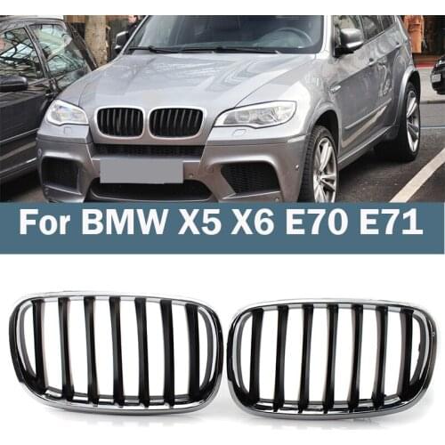 Front Grille Grill Front Hood Bumper Kidney Racing Grille Grill Cover for BMW E70 X5 E71 X6 2006-2013 51137157687 51137157688
