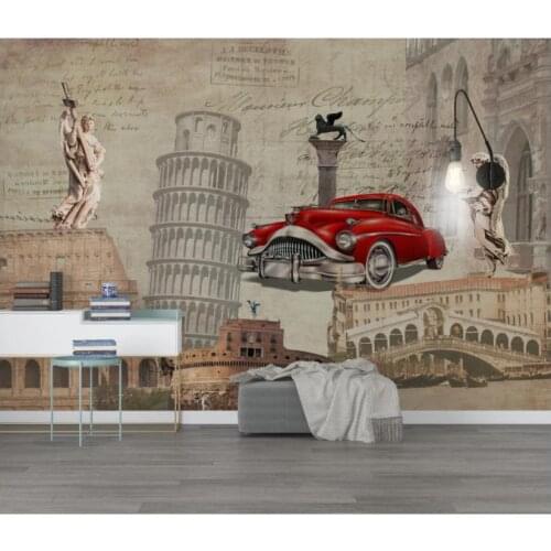 Custom photo wallpaper 3d murals wallpaper for walls 3 d European nostalgic vintage car English background wall paper mural