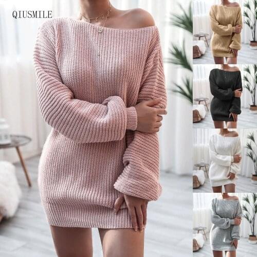Qiusmile Fashionable Knitted Dresses
