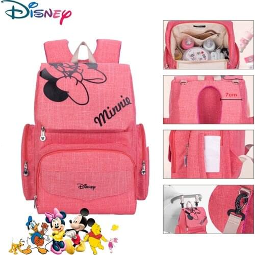 Disney Baby Backpack Large Capacity Mummy Diaper Bag Baby for Mom Multifunctional Waterproof Nappy Bag Stroller Bag Organizer