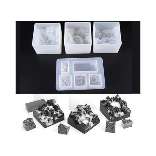 3 PCS Mountain Peak Stubble Silicone Mold UV Resin Epoxy Silicone Combination Molds For DIY Making Finding Accessories Jewelry