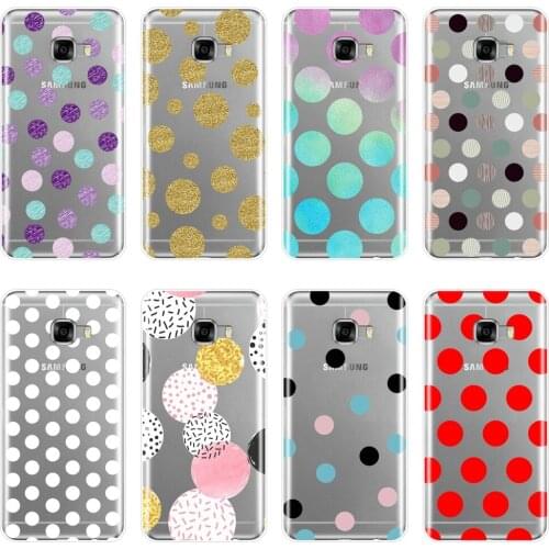 Red Dot White Point Girl Phone Case Silicone For Samsung Galaxy C5 C7 C8 Soft Back Cover For Samsung Galaxy C5 C7 C9 Pro Case