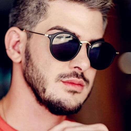 ONEVAN 2021 New Round Sunglasses Men High Quality Sun Glasses Men/Women Metal Retro Men Sunglasses Luxury Mirror Oculos De Sol