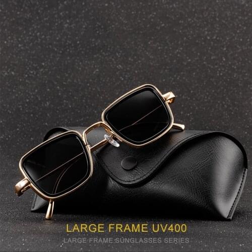 New Vintage Metal Steampunk Sunglasses For Men Women Square Sun Glasses Stylish Retro Brand Design Shades Male Female UV400