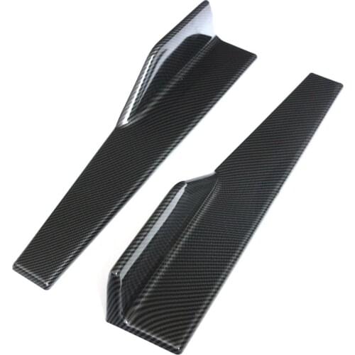 2x Car Sedan Side Skirts Strake Extension Splitter Moulding 45cm