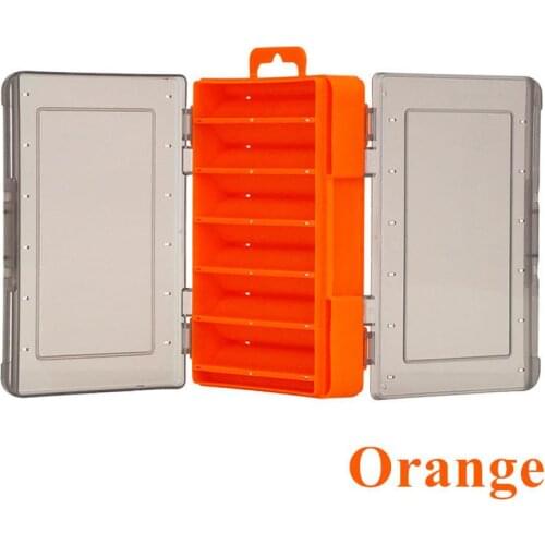 14*10*3cm Waterproof Fishing Bait Case Double Sided Lure Box Fishing Tackle Storage Container Holder Plastic Organizer Box