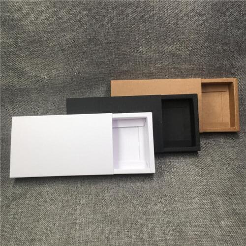 50Pcs/Lot Various Sizes Blank Cardboard Paper Drawer Boxes Wedding Gift Supply Box For Perfume /Soap/Scarf/Candy Container Cases