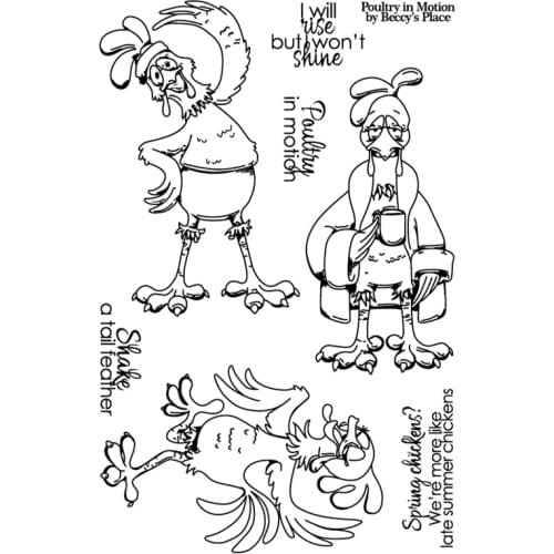 Funny chicken stamp Clear Stamp for Scrapbooking Transparent Silicone Rubber DIY Photo Album Decor F186