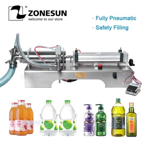 ZONESUN Fully Pneumatic Liquid Filling Machine Sprays wine drinks Perfume Bottle Dispenser Filler Cooking Oil Filling Machine