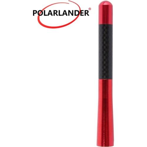 1 Piece 12CM Car Decoration Carbon Fiber RED/SILVER/BLUE Short Antenna Radio Car Aerial Antenna For Ford/Focus/Toyota