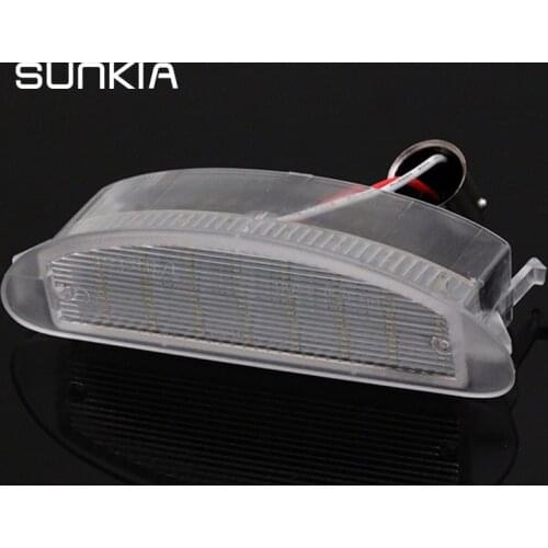 SUNKIA 1PCS 12V White LED Number License Plate Light For Renault Twingo I (1993-2007) Clio MK2 (1998-2005) Auto Styling Lamp