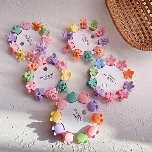 10Pcs Small Cut Mini Hairpin Mix Color Multi Styles Hair claw clips Kids Hairpins Headwear Accessories Hair crab claw grip bangs