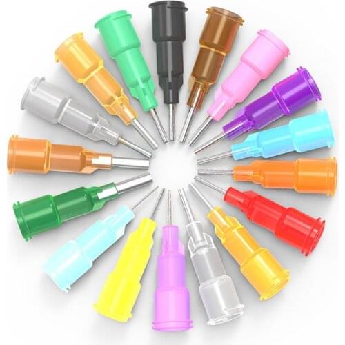 100pcs Precision Tips Liquid Dispenser Needles Tips 14Ga- 32Ga Gauge Tips Glue Dispensing For DIY Gluing Filling machine