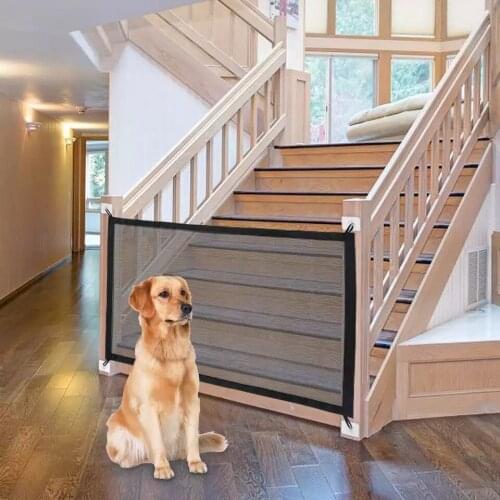 2020 Magic Pet Dog Gate Pet Fence Portable Folding Safe Guard Indoor and Outdoor Protection Safety Magic Gate For Dogs Cat Pet