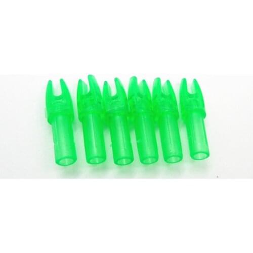 50PCs/lot Green, Archery Arrow Nocks Internal for shaft ID 6.0mm OD 7.6mm Free Shipping