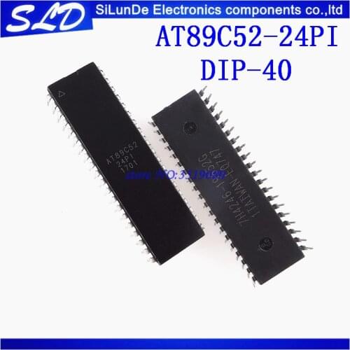 Free Shipping 20pcs/lot AT89C52-24PI AT89C52 MCU 8BIT 8KB FLASH DIP-40 new and original in stock