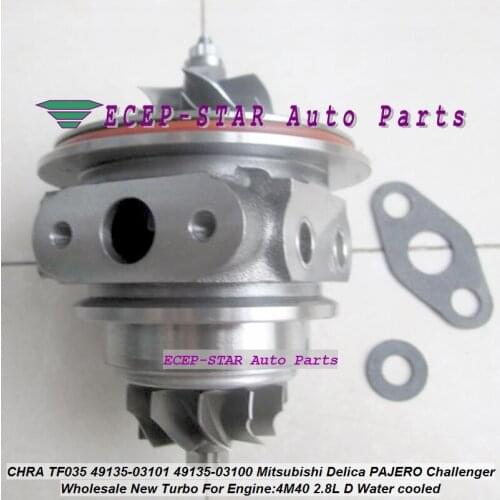 Free Ship Water Cool Turbo Cartridge CHRA TF04 49135-03101 49135-03100 49135-03110 For Mitsubishi Pajero Shogun Delica 4M40 2.8L