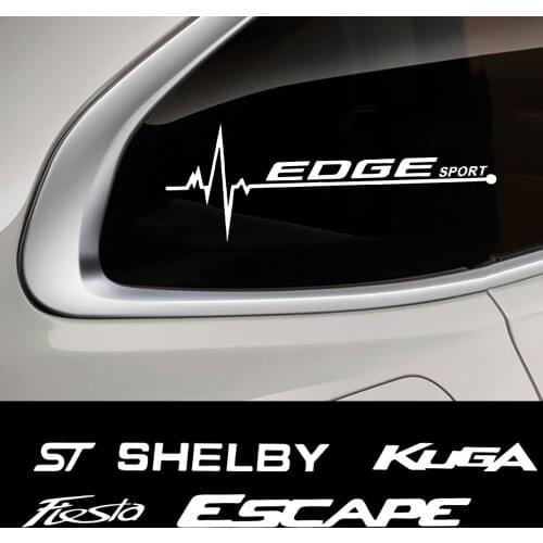 2PCS Car Side body Window Stickers Decals For Ford Fiesta Mondeo Fusion Explorer Escape Shelby Edge Ecosport Kuga Mustang