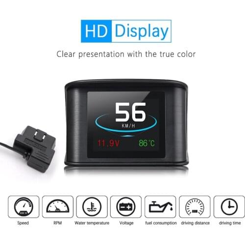 Head Up Display P10 HUD Display Car GPS HUD P10 OBD OBD2 Diagnostic Tool Projector Digital Speedometer Car Speed Security Alarm