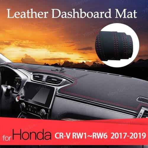 For Honda CR-V CR V CRV 2017-2019 Anti-Slip Leather Mat Dashboard Cover Pad Dashmat Protect Dash Carpet Accessories