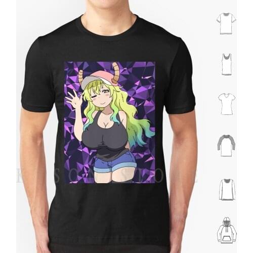 Dragon Maid-Lucoa T Shirt Men Cotton Anime Manga Dragon Maid Miss Kobayashis Dragon Maid Hentai Ecchi