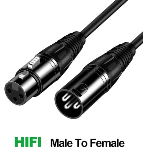 XLR Cable Karaoke Microphone Sound Cannon Cable For Amplifier Mixer Male To Female Extension Cord 3.5mm XLR Female Speaker Cable