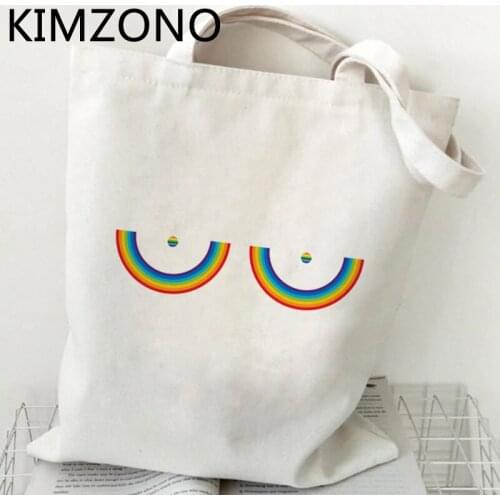 Lgbt shopping bag shopping reusable bolso tote bolsa bag net sac cabas grab