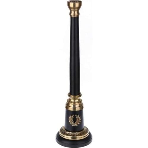 Lucky Art GIFT BRASS BLACK LONG CANDLE HOLDER 53 CM