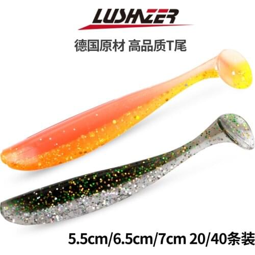 LUSHAZER Fishing bait The NewT Tail Shrimp taste Silicone Artificial lures With Bottle Fishing Tackle Wobblers
