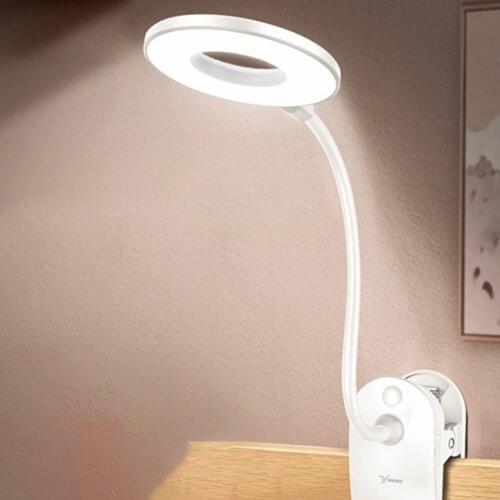 Matte White LED Desk Light Lighting Clip Careful Ring Light For Computer Webcam USB Laptop Beautiful Light With Clamp