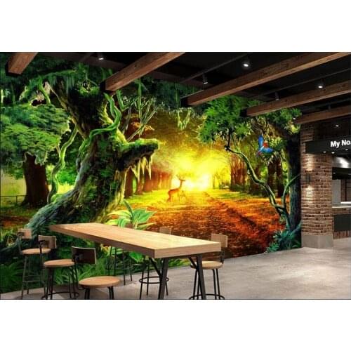 3d wallpaer custom photo non-woven mural Sunshine forest trees room decoration painting 3d wall murals wallpaper for walls 3d