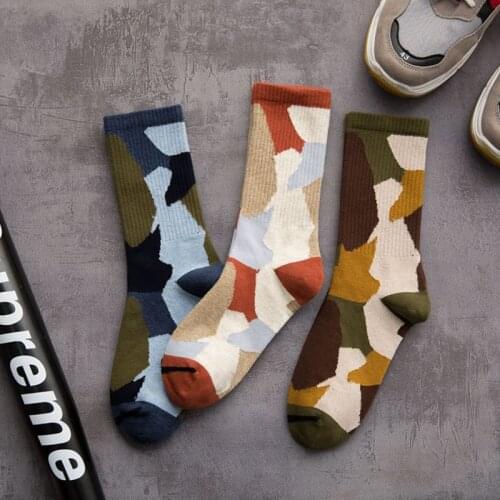 Mens And Womens Socks Autumn And Winter Couple Socks Mens And Womens Stockings Camouflage Fashion Socks Cotton Socks